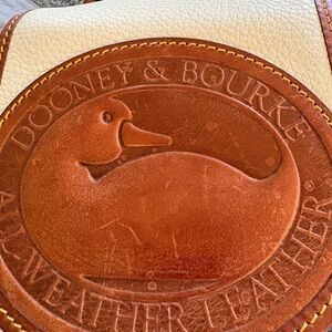 Dooney & Bourke Cream and Brown Crossbody Bag